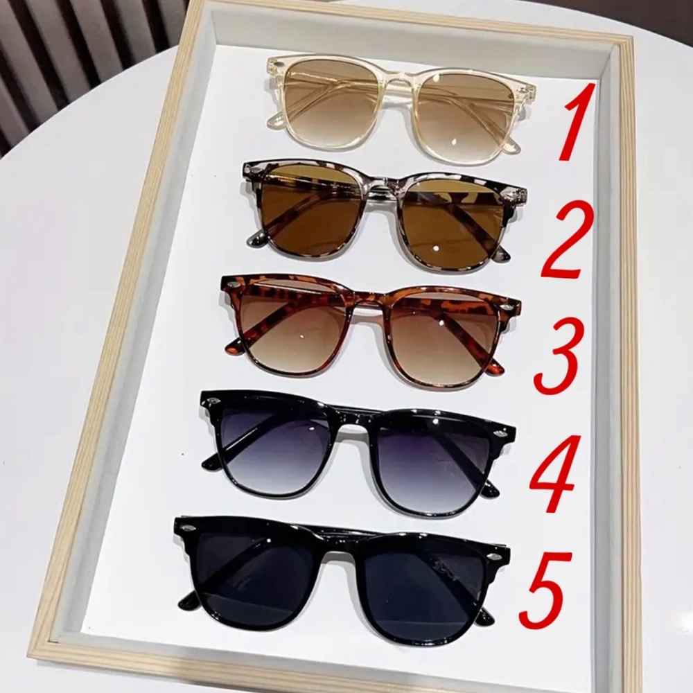 Trendy Unisex Retro Sunglasses - Various Colors - Sun Protection Shades